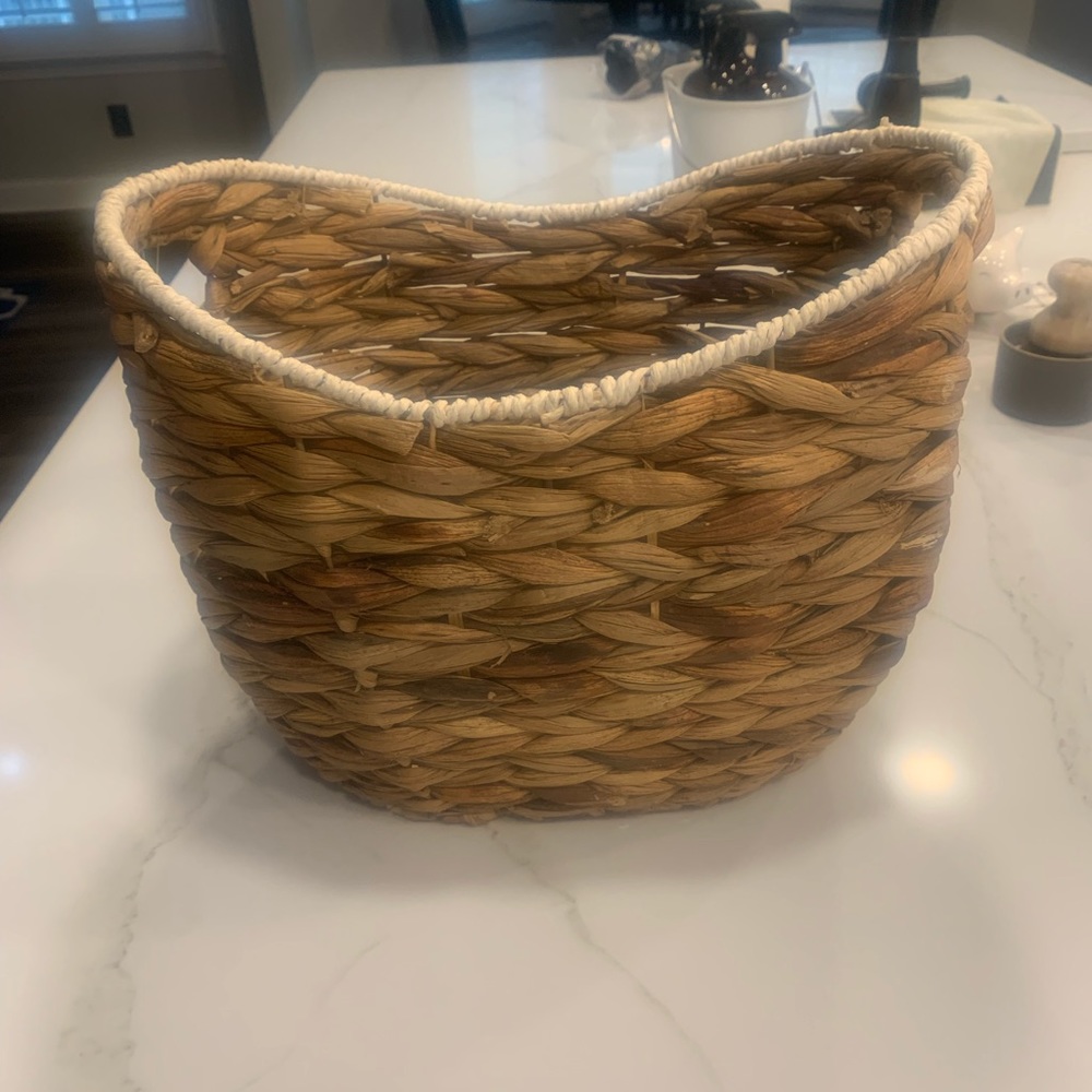 Water Hyacinth Basket with Handles NEW